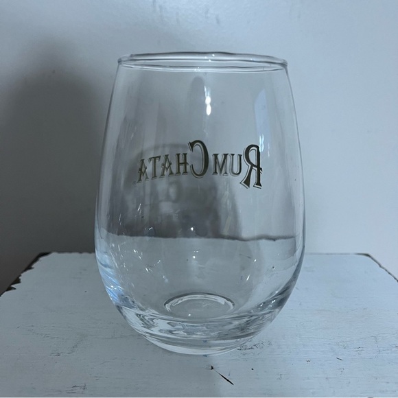 Rum Chata Stemless Cocktail Wine Glass 4” Tall - Picture 2 of 5